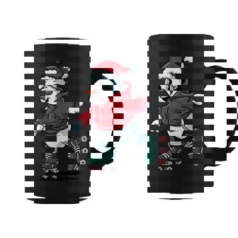 Snowman Roller Skating Christmas Santa Hat Xmas Pajama Coffee Mug | Mazezy