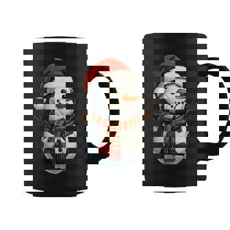 Snowman With Santa Hat Soccer Balls Christmas Women Men Kids Coffee Mug | Mazezy