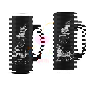 Snowman Wine Making Spirits Bright Christmas For Men Women Coffee Mug | Mazezy