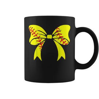 Softball Bow Softball Player For Women Mom Girl Coffee Mug - Thegiftio UK