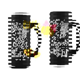 Softball Little Sister Biggest Fan Softball Sister Toddler Coffee Mug | Seseable FR