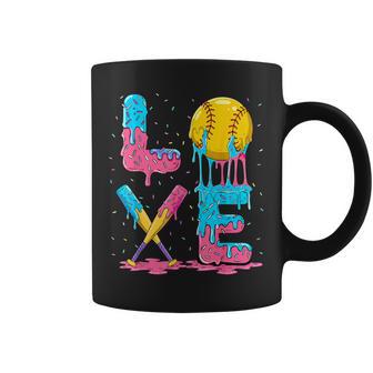 Softball Player Love Drip Ice Cream Colorful Softball Coffee Mug - Thegiftio UK