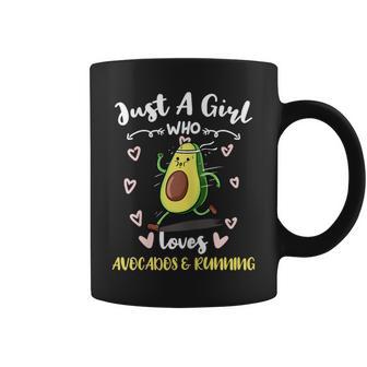 Sólo Una Chica A La Que Le Gustan Los Aguacates Y Correr Taza de café - Regaloses