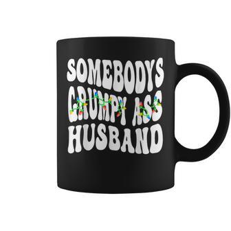 Somebody's Grumpy Ass Husband Xmas Light Coffee Mug - Monsterry
