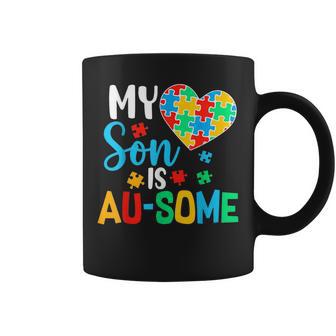 My Son Is Au-Some Autism Mama Acceptance Awareness Mom Coffee Mug - Thegiftio UK