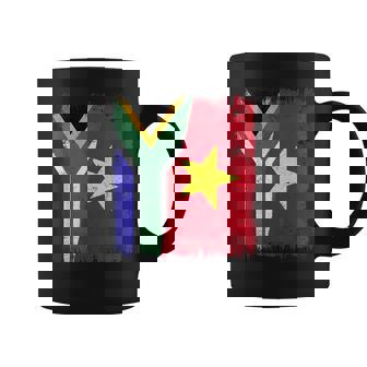 South Africa Vietnam Half Flag South African Vietnamese Coffee Mug | Mazezy