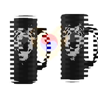 South Korea Flag Love Heart Patriotic Mom Dad Family School Coffee Mug | Mazezy