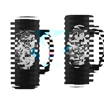 South Korea Flag Shark South Korean Coffee Mug | Mazezy