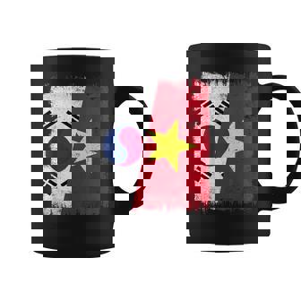 South Korea Vietnam Half Flag South Korean Vietnamese Jersey Coffee Mug | Mazezy