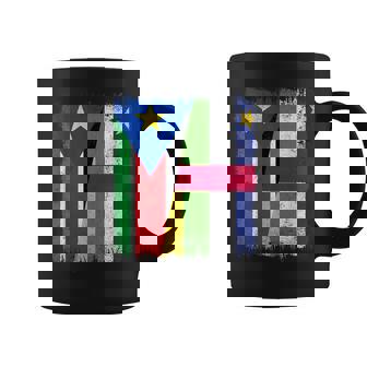 South Sudan Central African Republic Half Flag Coffee Mug | Mazezy