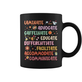 Sped Caffeinate Advocate Laminate Educate Teacher Facilitate For Women Coffee Mug - Thegiftio UK