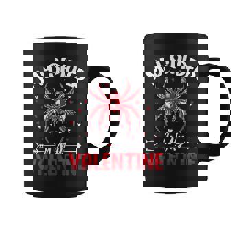 My Spider Is My Valentine Quirky Arachnid Lover Valentine's Coffee Mug | Mazezy