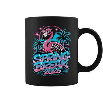 Spring Break 2026 Flamingo Retro Tropical Party Vacation Coffee Mug - Thegiftio