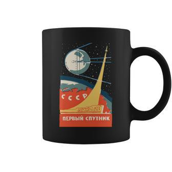 Sputnik Urssintage Poster Comunista Urss Espacio Manga Larga Taza de café - Regaloses