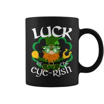 St Patrick's Day Optometrist Irish Gnome Lucky Eye Doctor Coffee Mug | Mazezy