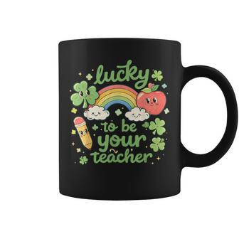 St Patrick's Day Teacher Lucky Teacher Retro St Patrick Coffee Mug - Thegiftio