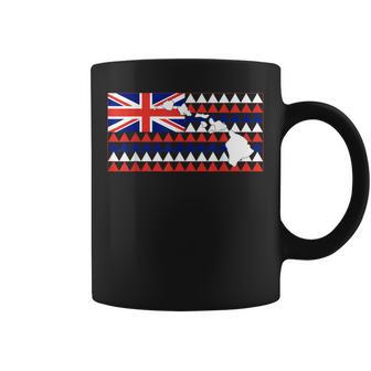 State Of Hawaii Tribal Hawaiian Flag Coffee Mug - Thegiftio UK