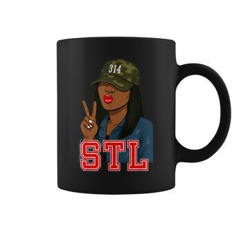 Stl 314 Hat Camo Black Woman St Louis Coffee Mug - Thegiftio