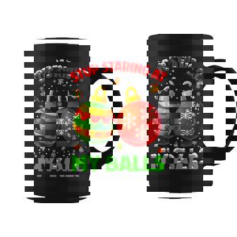 Stop Staring At My Balls Pjs Pajamas Christmas Xmas Men Coffee Mug - Thegiftio