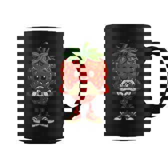 Strawberry With Heart Sweet Strawberry Motif With Heart Coffee Mug | Seseable FR