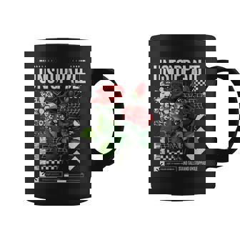 Streetwear Graphic Dark Floral Urban Aesthetic Fashion Coffee Mug | Seseable UK