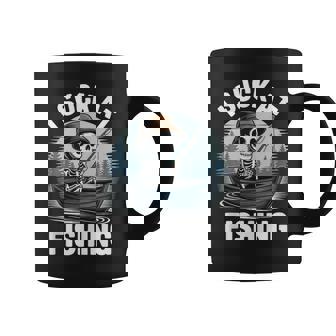 I Suck At Fishing Fisherman Joke Skeleton Bass Fishing Tank Top Coffee Mug | Mazezy