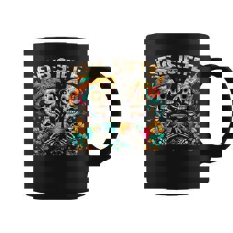 Sugar Skull Coffee Fiesta Mexican Day SEIS Siete 6 7 Meme Coffee Mug | Mazezy