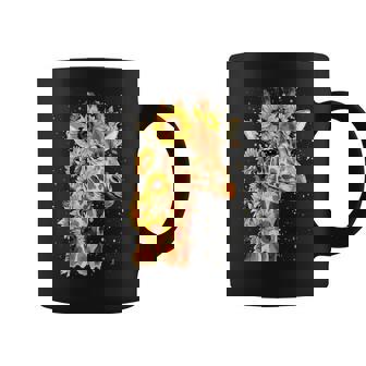 Sunflower Giraffe Cute Floral Safari Animal Coffee Mug | Seseable CA