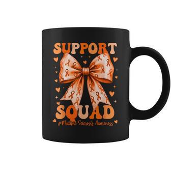 Support Squad Orange Ribbon Multiple Sclerosis Awareness Ms Coffee Mug - Thegiftio UK