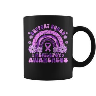 Support Squad Purple Ribbon Epilepsy Awareness Month Coffee Mug - Thegiftio UK