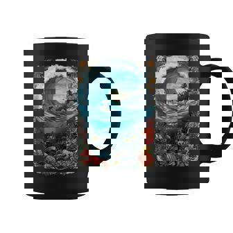 Surfer Wave Tropical Ocean Palm Horizon Beach Hawaii Tank Top Coffee Mug | Mazezy