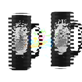 Surfing Frog Riding Surfboard Froggy Footer Surfer Men Tank Top Coffee Mug | Mazezy