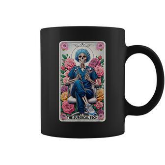 The Surgical Tech Tarot Card Skeleton Rose Flower Or Nurse Coffee Mug - Thegiftio