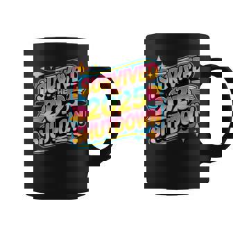 I Survived The 2025 Shutdown Groovy Government Employee Joke Coffee Mug | Mazezy