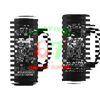 I Survived 67 Days Of School 5th Grade Teacher Christmas Coffee Mug | Mazezy