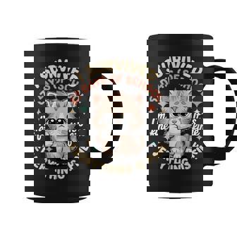 I Survived 67 Days Of School Cat It's Fine I'm Fine Kitty Coffee Mug | Mazezy