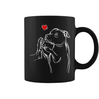 Süßetaffordshire Bullterrier Hunde Geschenketaffordshire Bullterrier Liebe Frauchen Hunde Damen Herrenchwarz Kurzarm Klassisch Klein Tassen - Geschenkecke