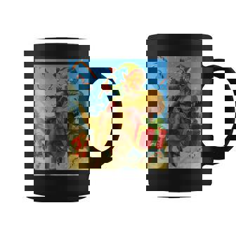 T Rex Elf Shirt Christmas Selfie With Santa Coffee Mug | Mazezy