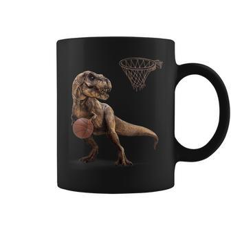T Rex 恐竜 バスケットボール 面白い恐竜フープ コーヒーマグ - Kawaiitshirt
