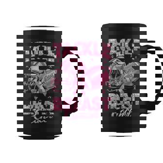 Tackle Breast Cancer Awareness American Football Pink Ribbon Coffee Mug | Mazezy