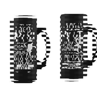 I Talk To My Cat Because I Need Expert Advice Cat Mom Dad Tank Top Graphic Print Coffee Mug - Monsterry