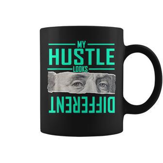Teal Aqua My Hustle Look Different Teal Aqua Graphic Coffee Mug - Thegiftio UK