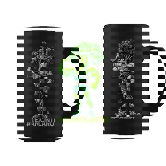 Team Cilantro Funny Fruit Food Biceps Pose Art Artistic Coffee Mug | Mazezy