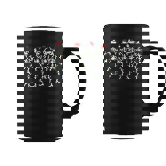 Teenager Christmas Skeleton Santa Dancing Lights Coffee Mug | Mazezy
