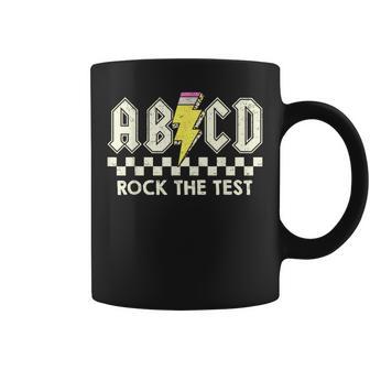 Test Day Teacher Student Testing Day Abcd Rock The Test Coffee Mug - Thegiftio