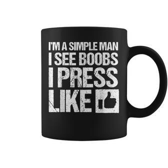 Tetas Graciosas Humor Adulto Divertido Declaración Divertida Hombres Marido Taza de café - Regaloses