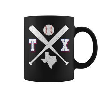 Texas Map Tx Sport Vintage Baseball Bats Coffee Mug - Thegiftio