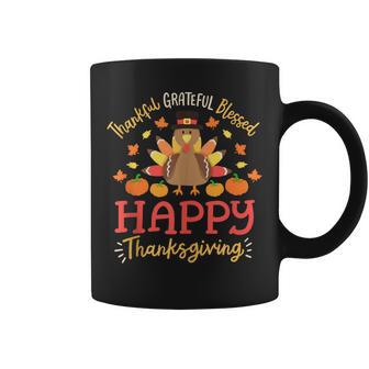 Thankful Grateful Blessed Happy Thanksgiving Turkey Gobble Tank Top Coffee Mug | Mazezy