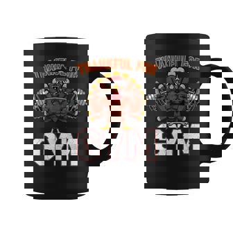 Thankful For Gym Thanksgiving Turkey Weightlifting Coffee Mug | Mazezy