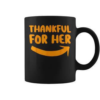 Thankful For Her Him Thanksgiving Matching Couples Outfits Coffee Mug | Mazezy